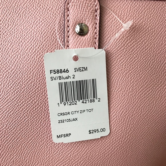 Coach Crossgrain Leather Zip Top City Tote Bag i - Picture 5 of 5